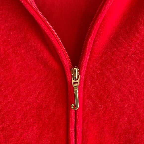 Juicy Couture RARE Original Gold Swirl Leaf Contour Velour Full Zip Track Jacket - Picture 7 of 16
